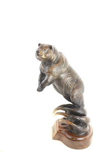 grizzly bear, Grizzly bronze, grizzly sculpture, bronze grizzly