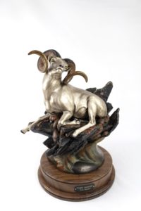 dall sheep, sheep bonze, laying down sheep, bronze sculpture,